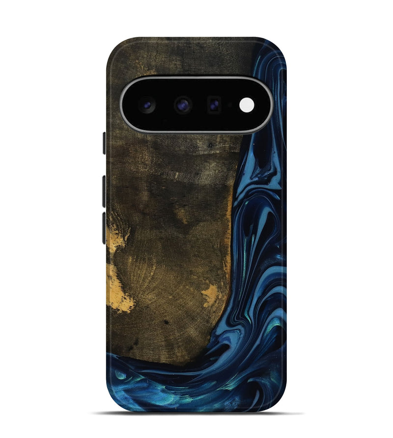 Pixel 11 Wood Live Edge Phone Case - Lian (Blue, 817867)
