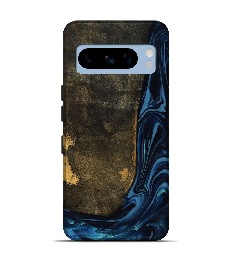 Pixel 8 Pro Wood Live Edge Phone Case - Lian (Blue, 817867)