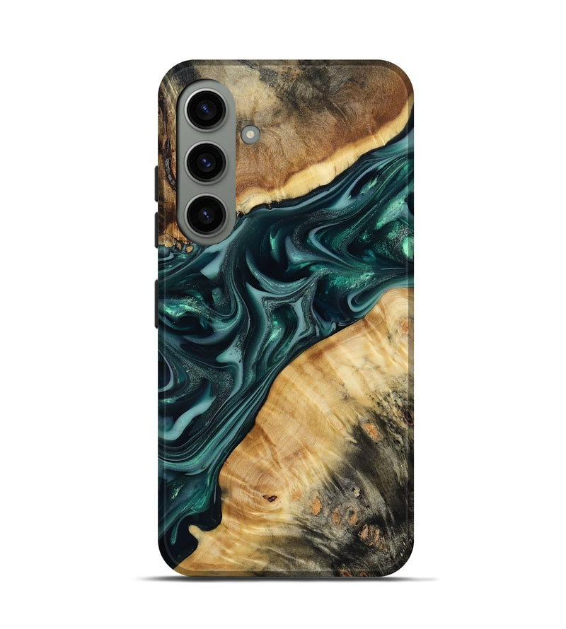 Galaxy S24 Wood Live Edge Phone Case - Gaylord (Green, 817868)