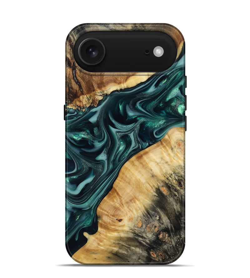 iPhone 17 Air Wood Live Edge Phone Case - Gaylord (Green, 817868)
