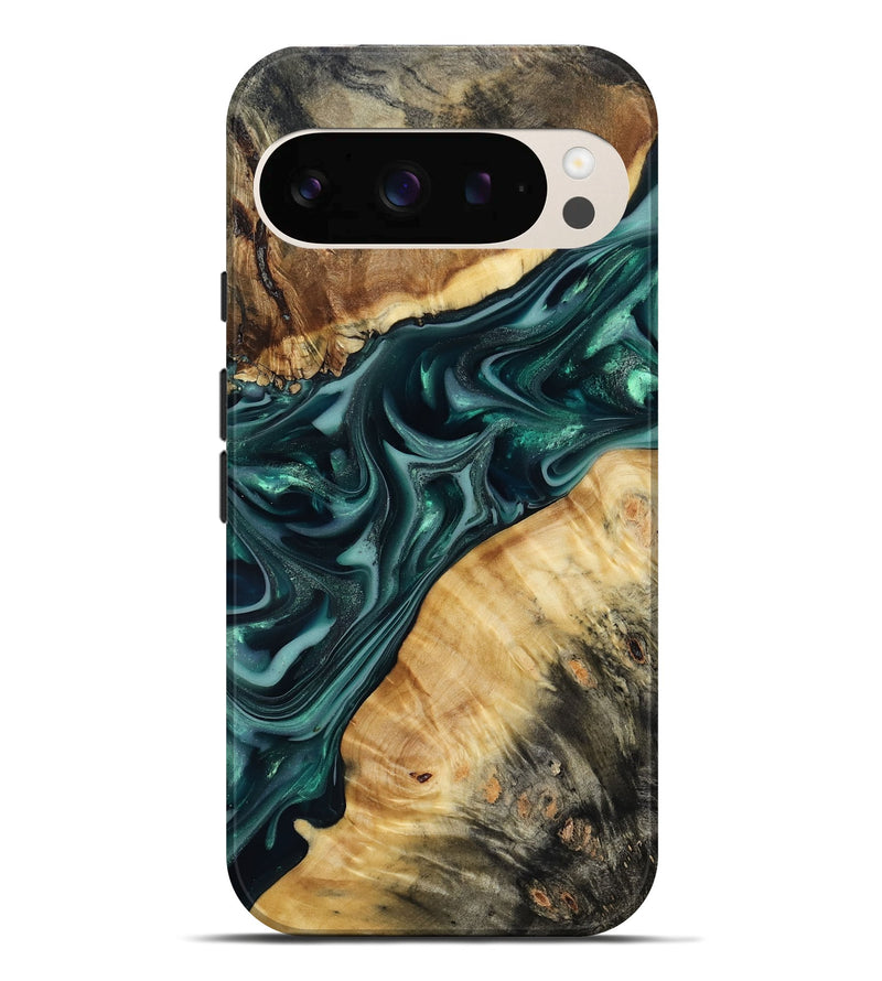 Pixel 10 Pro XL Wood Live Edge Phone Case - Gaylord (Green, 817868)