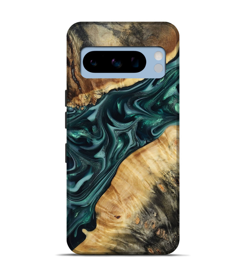 Pixel 8 Pro Wood Live Edge Phone Case - Gaylord (Green, 817868)