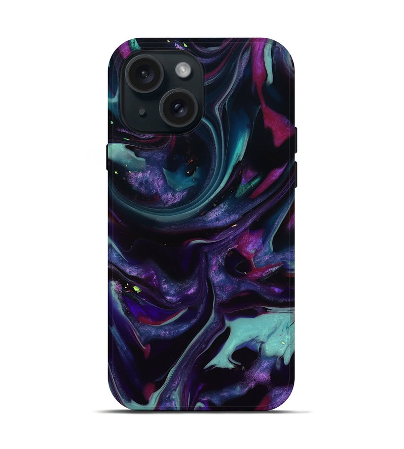 iPhone 15 ResinArt Live Edge Phone Case - Daija (Purple, 817870)