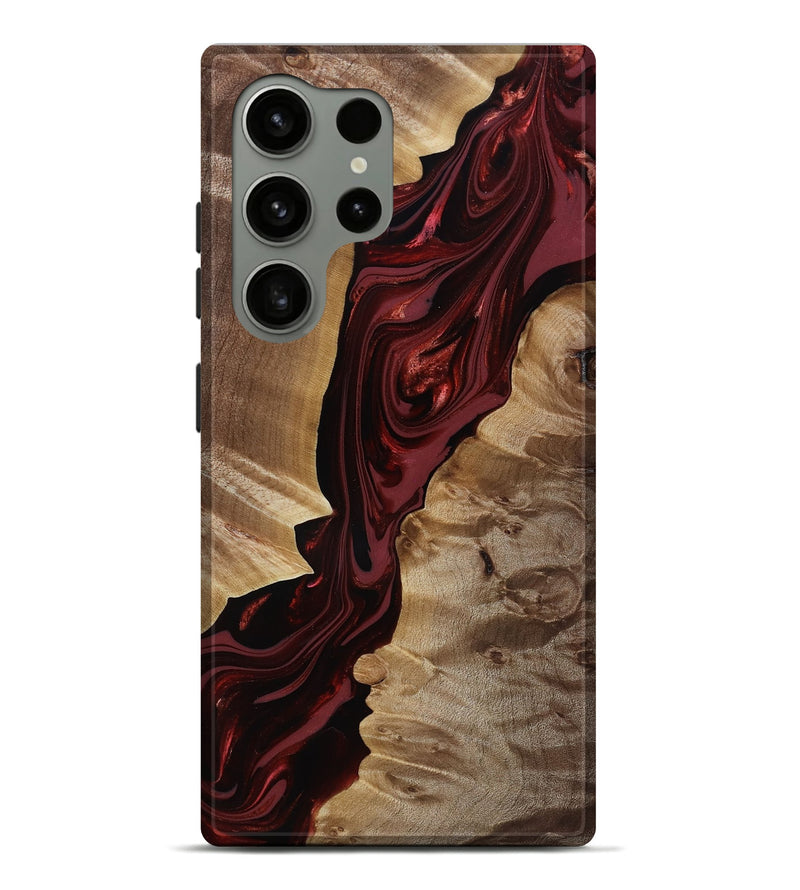 Galaxy S24 Ultra Wood Live Edge Phone Case - Ludie (Red, 817871)
