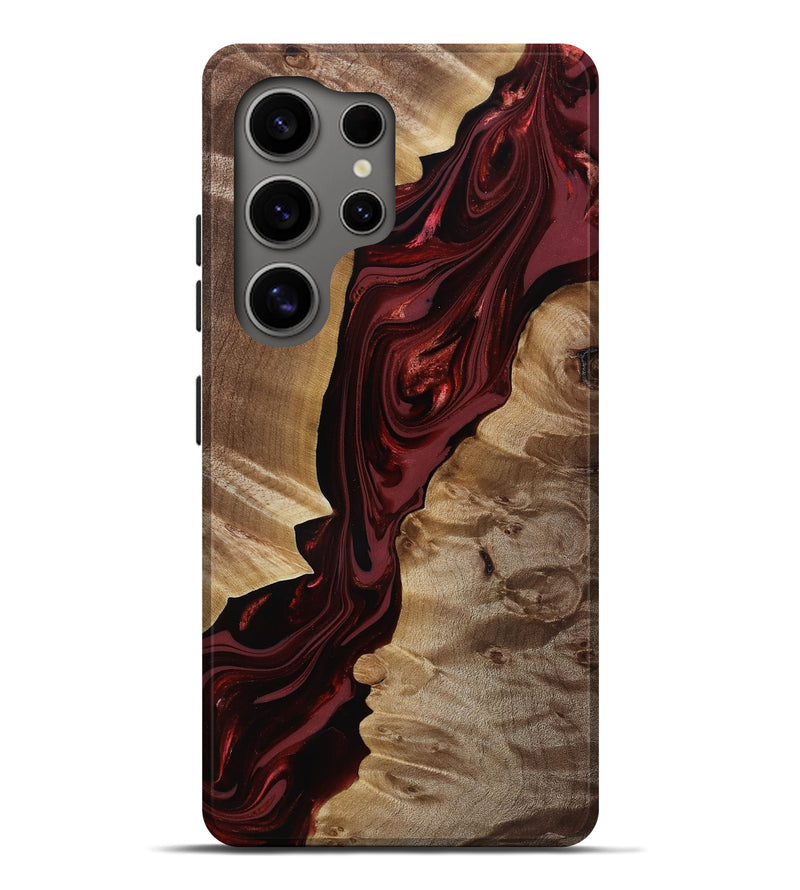 Galaxy S25 Ultra Wood Live Edge Phone Case - Ludie (Red, 817871)