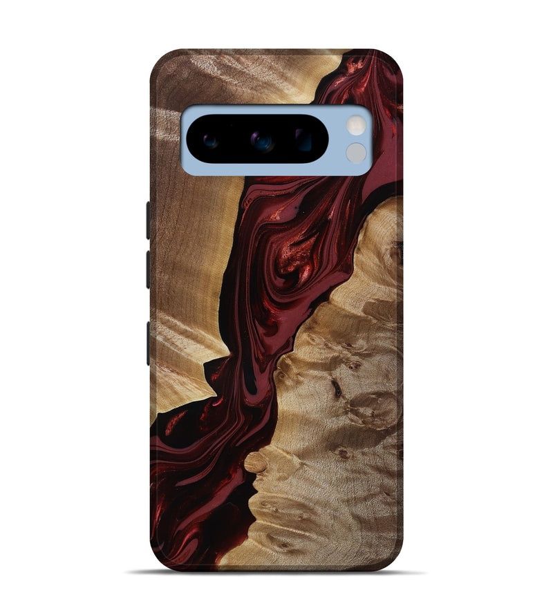 Pixel 8 Pro Wood Live Edge Phone Case - Ludie (Red, 817871)