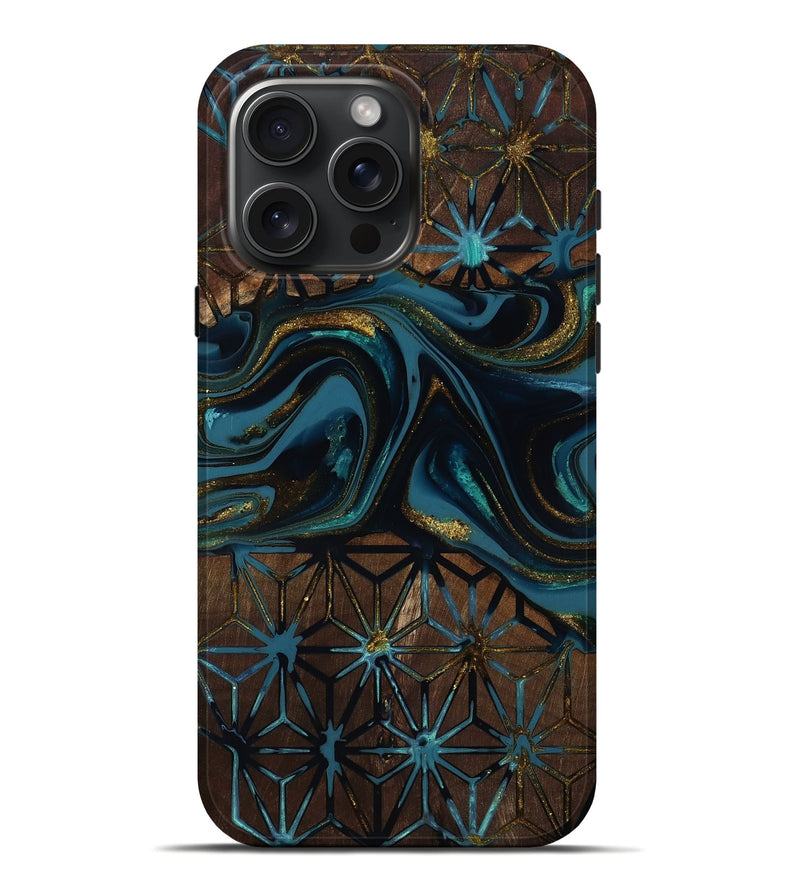 iPhone 16 Pro Max Wood Live Edge Phone Case - Zaire (Pattern, 817874)