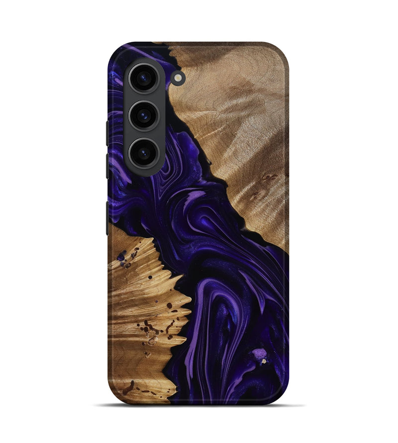 Galaxy S23 Wood Live Edge Phone Case - Nevaeh (Purple, 817876)