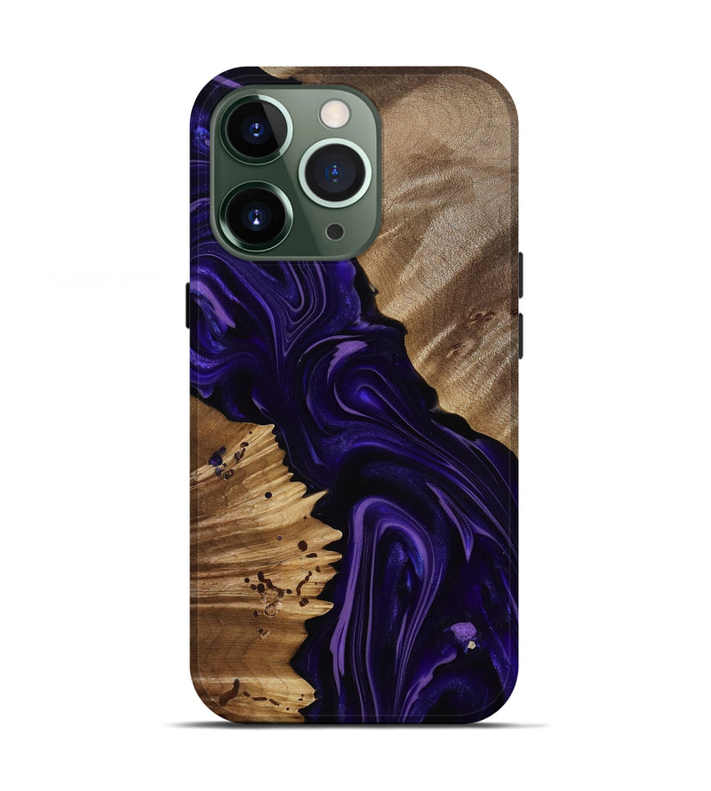 iPhone 13 Pro Wood Live Edge Phone Case - Nevaeh (Purple, 817876)