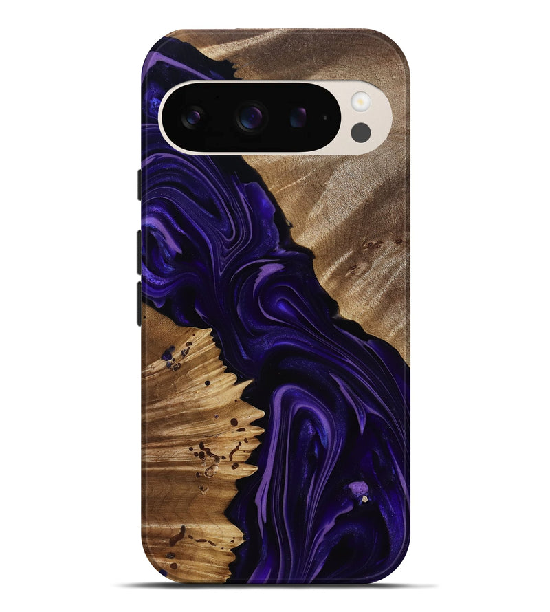 Pixel 9 Pro XL Wood Live Edge Phone Case - Nevaeh (Purple, 817876)