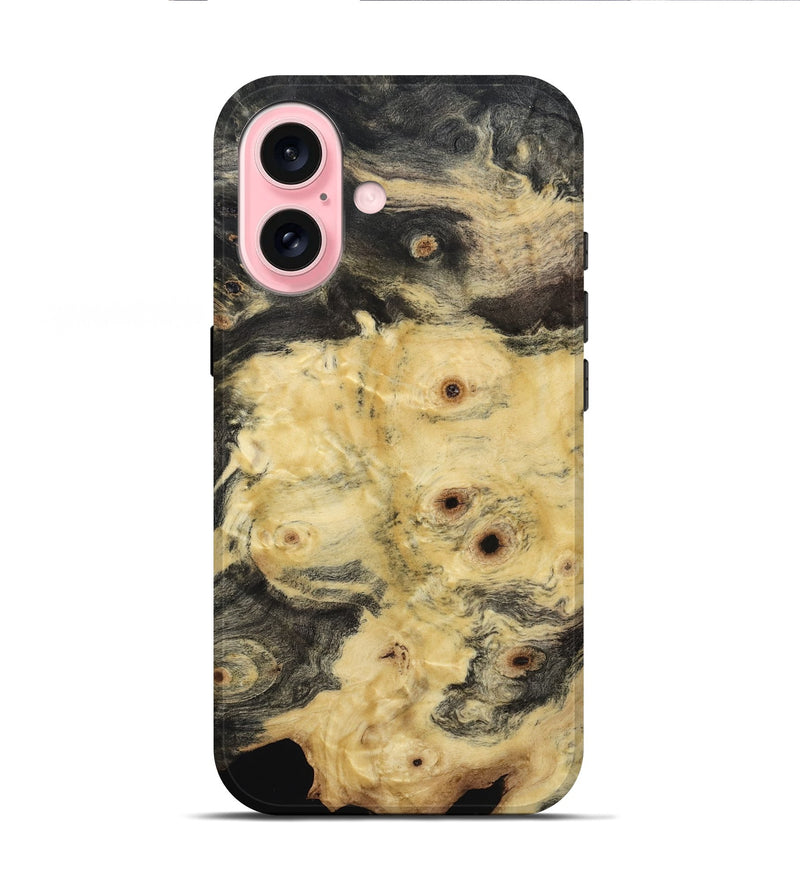 iPhone 16 Wood Live Edge Phone Case - Candida (Wood Burl, 817877)