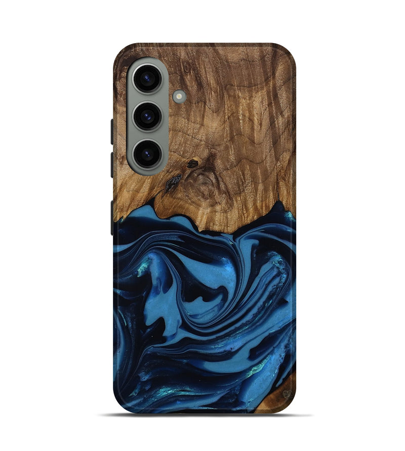 Galaxy S24 Wood Live Edge Phone Case - Bryn (Blue, 817879)