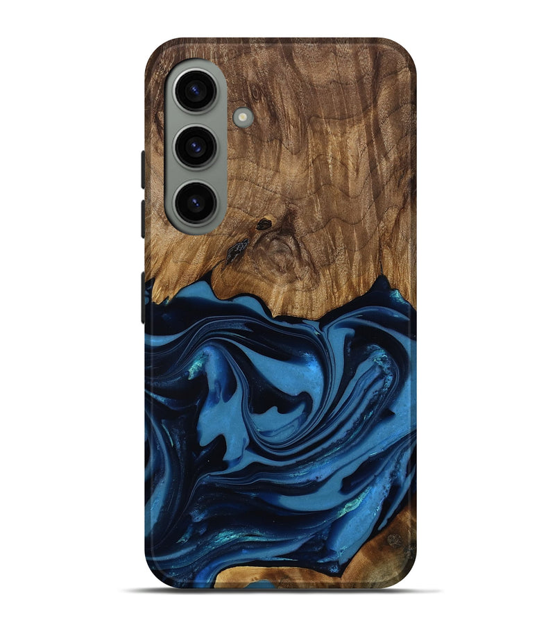 Galaxy S24 Plus Wood Live Edge Phone Case - Bryn (Blue, 817879)