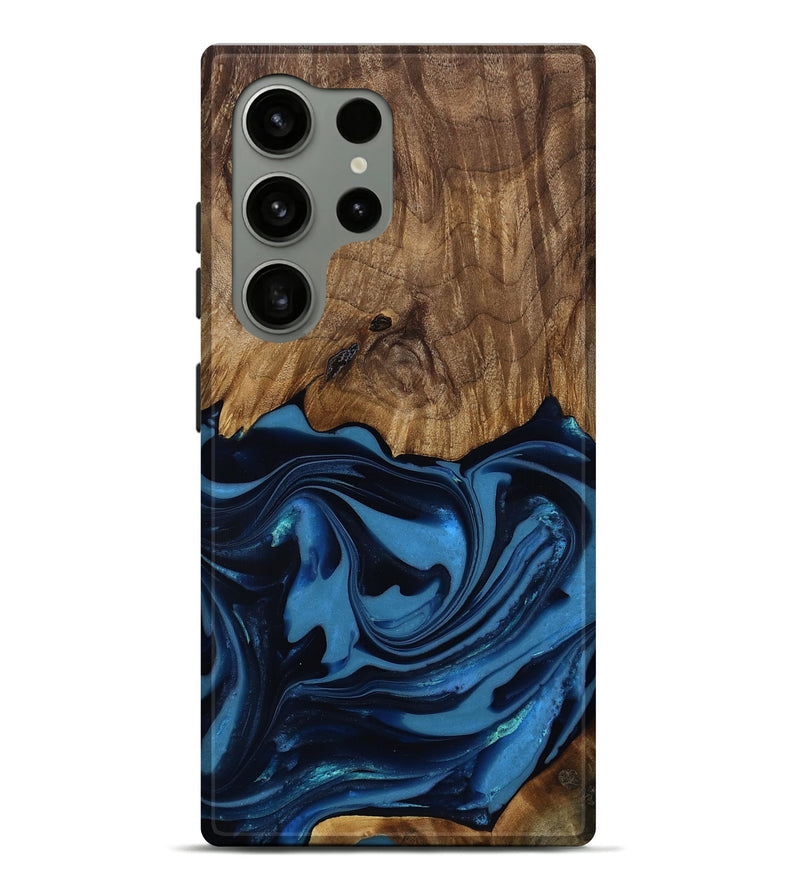Galaxy S24 Ultra Wood Live Edge Phone Case - Bryn (Blue, 817879)