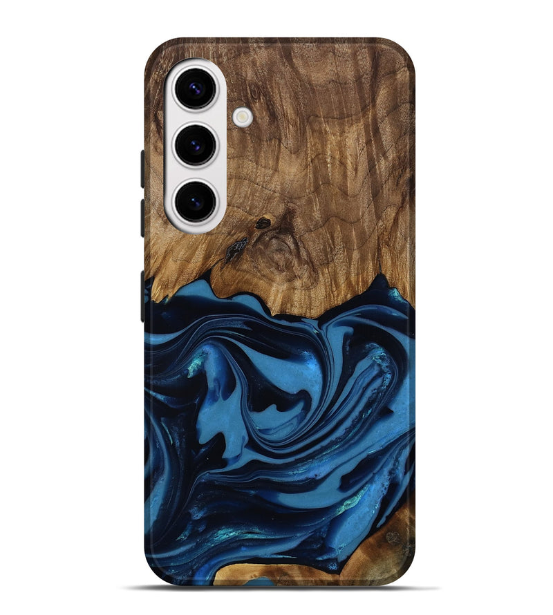 Galaxy S25 Plus Wood Live Edge Phone Case - Bryn (Blue, 817879)
