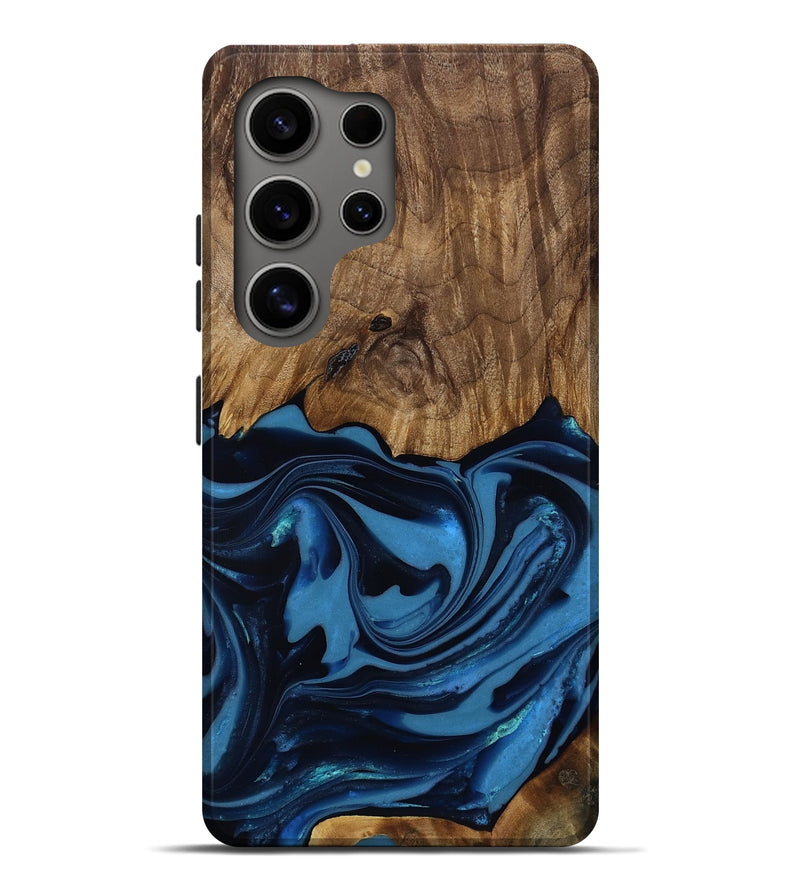 Galaxy S25 Ultra Wood Live Edge Phone Case - Bryn (Blue, 817879)