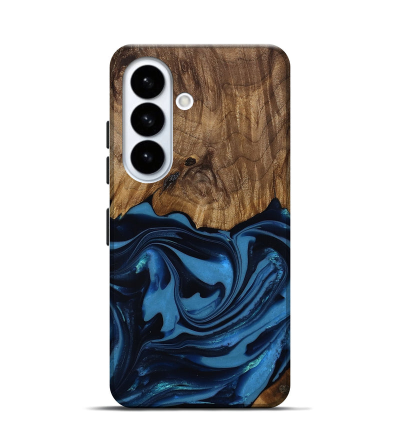 Galaxy S26 Wood Live Edge Phone Case - Bryn (Blue, 817879)