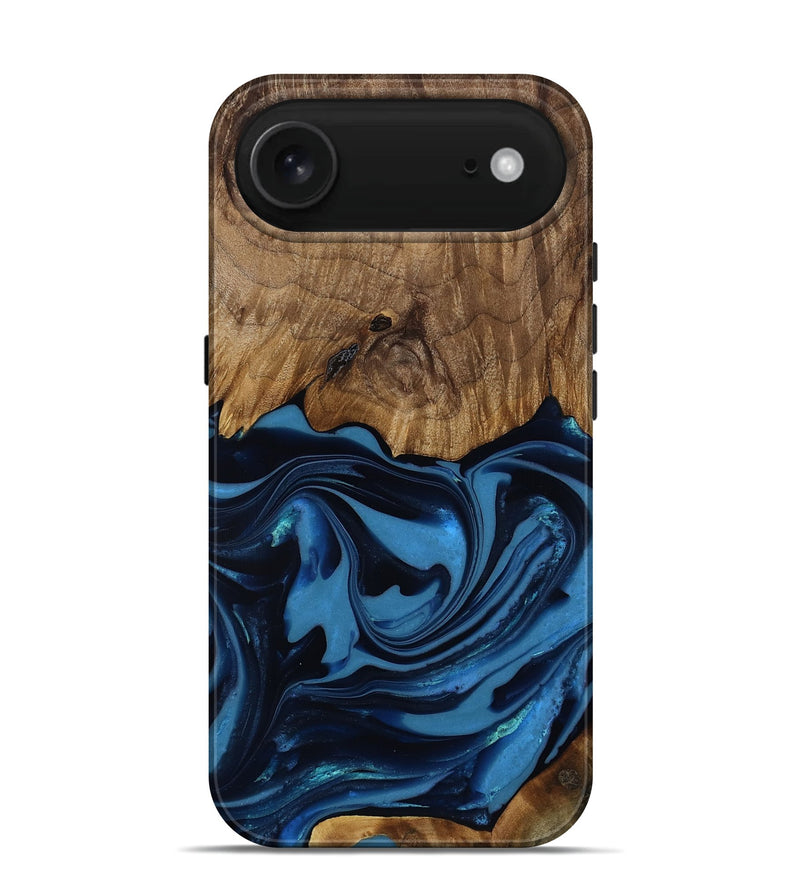 iPhone 17 Air Wood Live Edge Phone Case - Bryn (Blue, 817879)