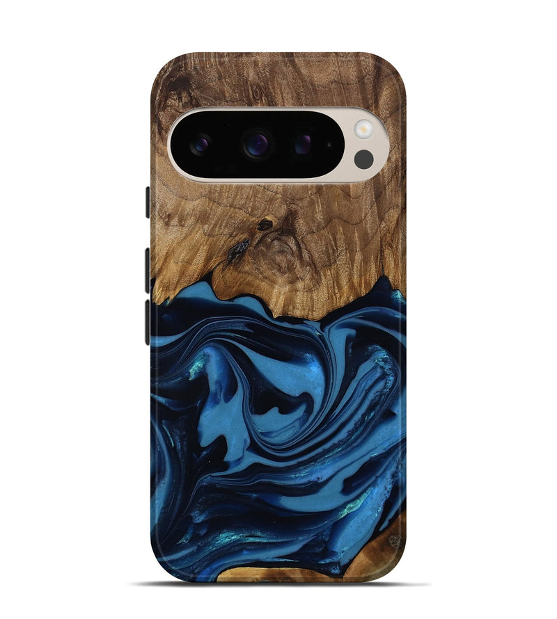 Pixel 10 Wood Live Edge Phone Case - Bryn (Blue, 817879)