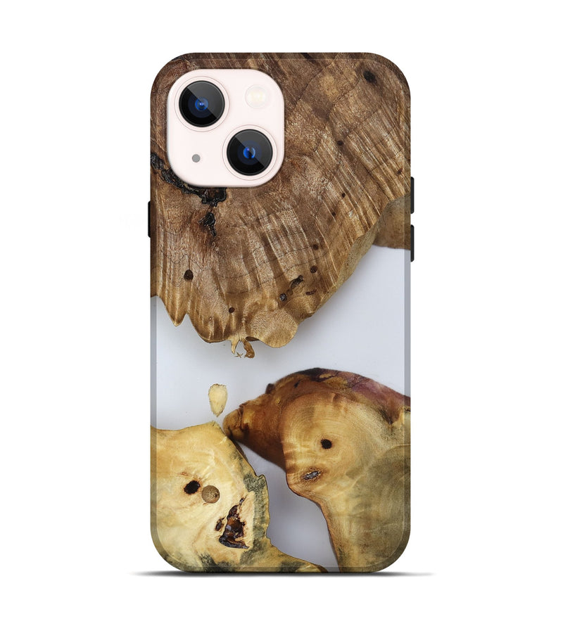 iPhone 14 Wood Live Edge Phone Case - Candace (Clear, 817880)