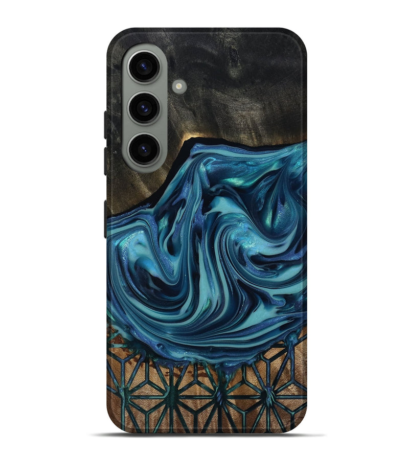Galaxy S24 Plus Wood Live Edge Phone Case - Hosea (Blue, 817887)