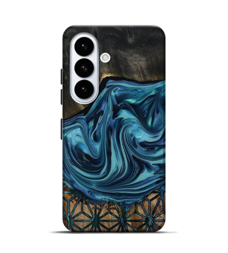 Galaxy S26 Wood Live Edge Phone Case - Hosea (Blue, 817887)