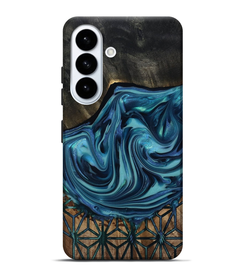 Galaxy S26 Plus Wood Live Edge Phone Case - Hosea (Blue, 817887)