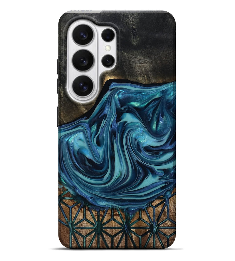 Galaxy S26 Ultra Wood Live Edge Phone Case - Hosea (Blue, 817887)
