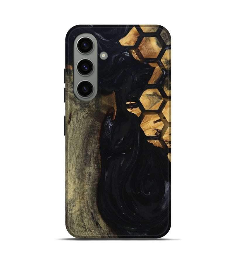 Galaxy S24 Wood Live Edge Phone Case - Shasta (Black & White, 817888)