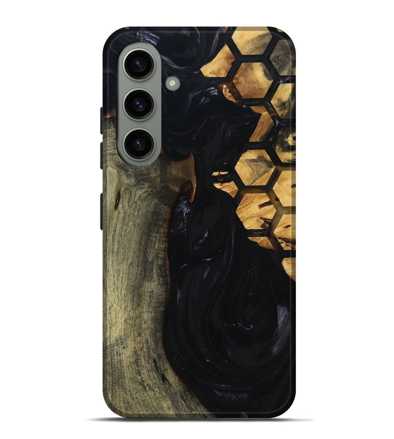Galaxy S24 Plus Wood Live Edge Phone Case - Shasta (Black & White, 817888)