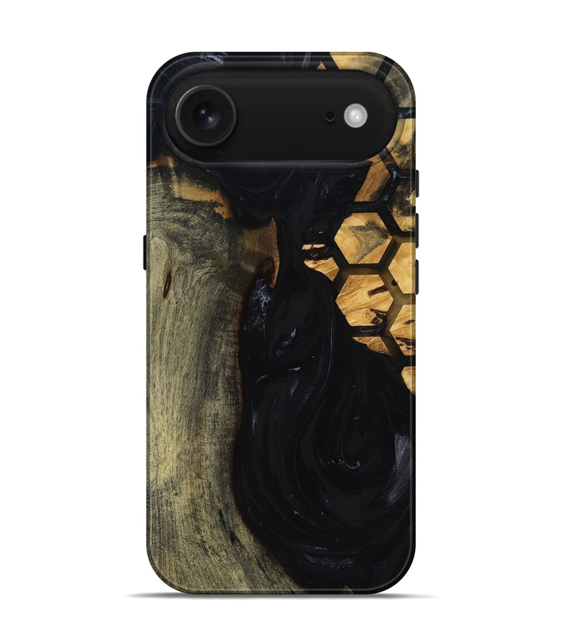 iPhone 17 Air Wood Live Edge Phone Case - Shasta (Black & White, 817888)