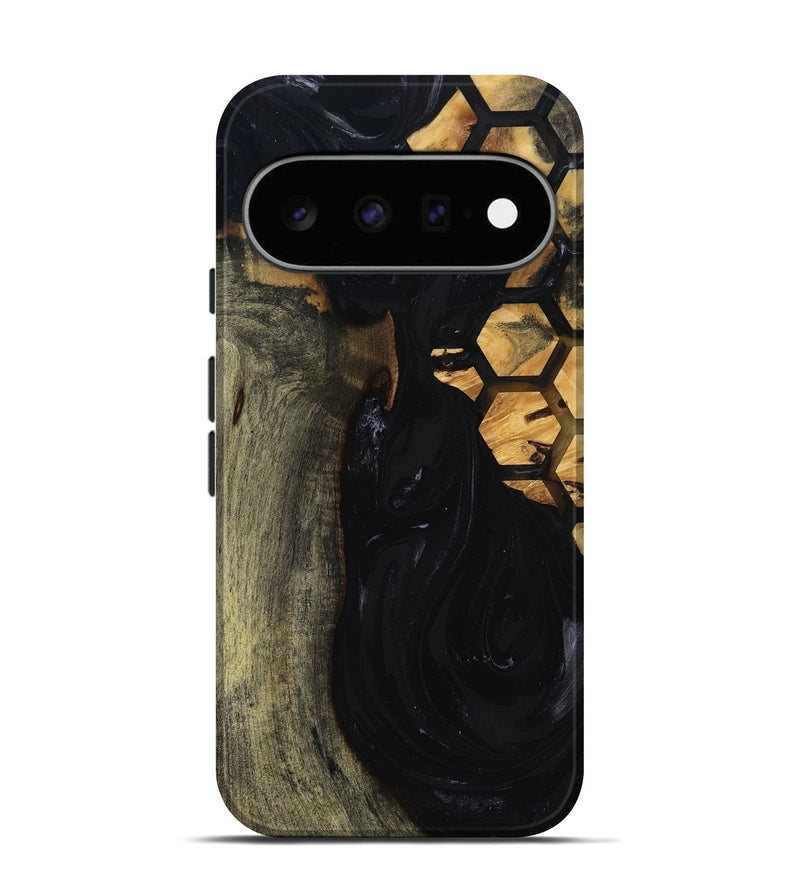 Pixel 11 Wood Live Edge Phone Case - Shasta (Black & White, 817888)