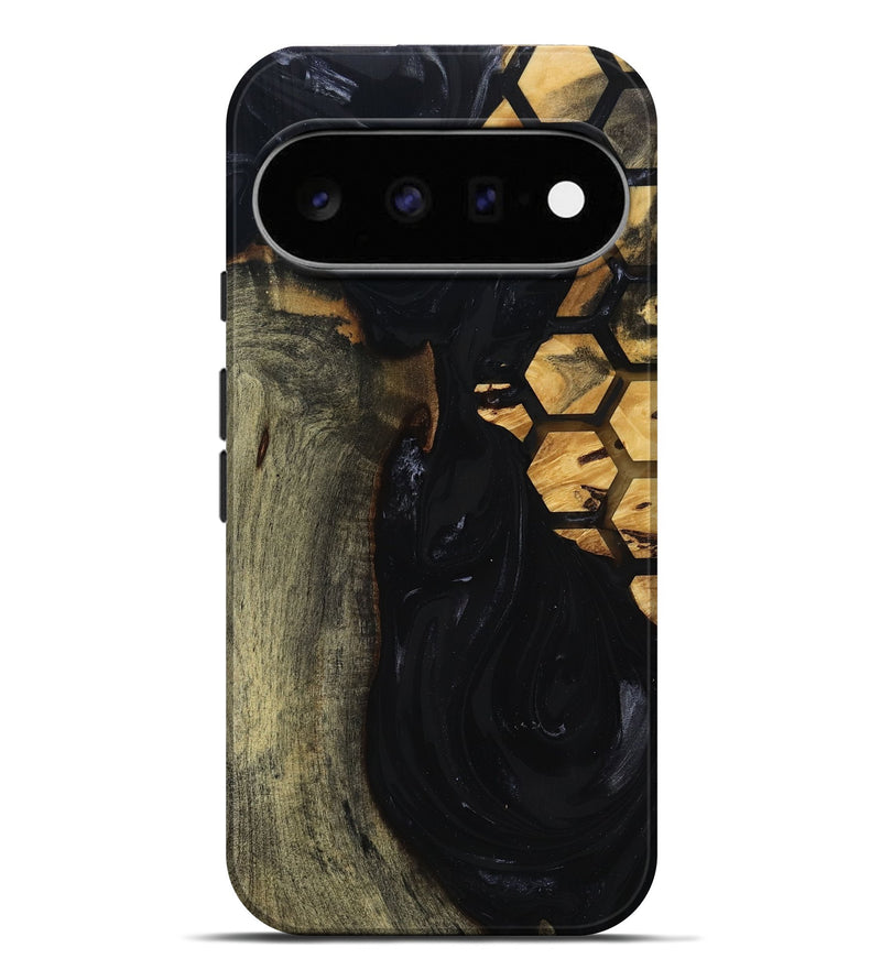 Pixel 11 Pro XL Wood Live Edge Phone Case - Shasta (Black & White, 817888)