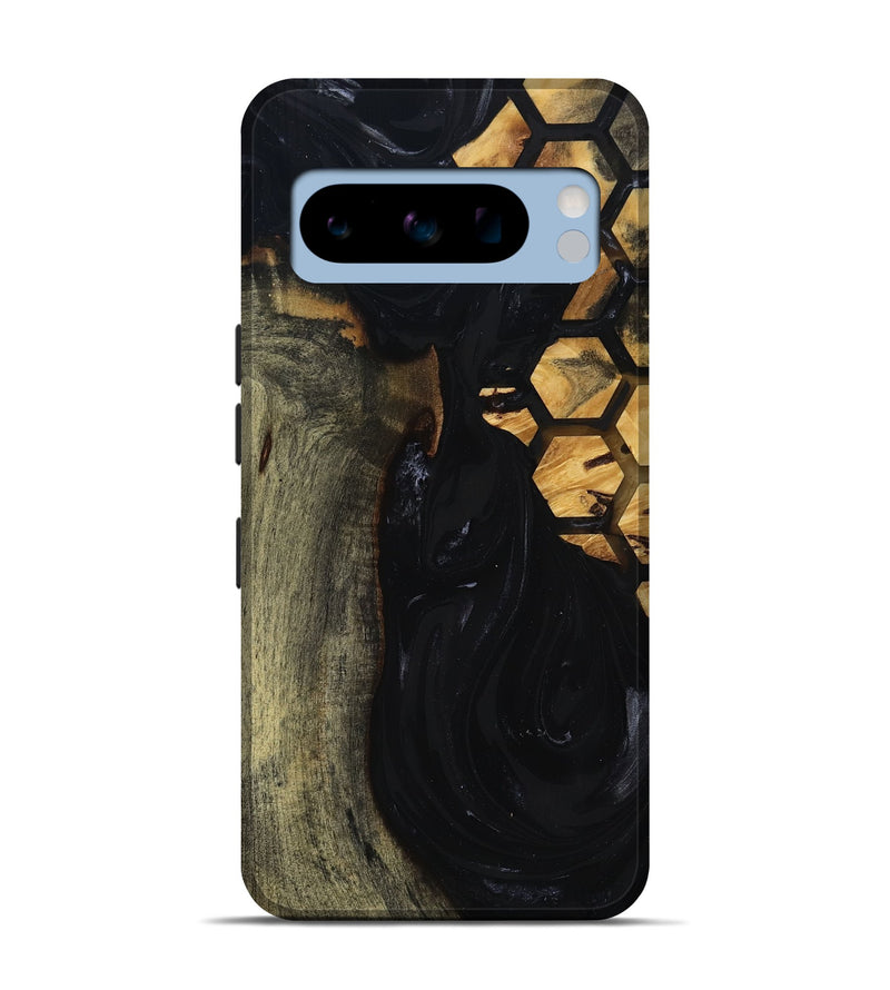 Pixel 8 Pro Wood Live Edge Phone Case - Shasta (Black & White, 817888)