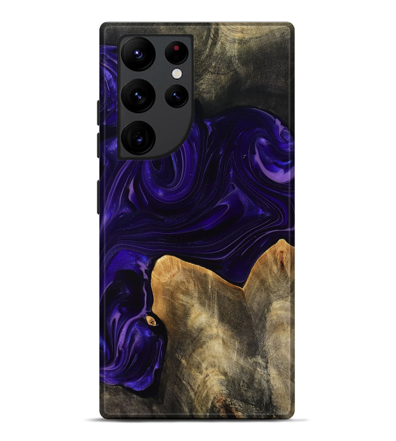 Galaxy S22 Ultra Wood Live Edge Phone Case - Rosia (Purple, 817889)