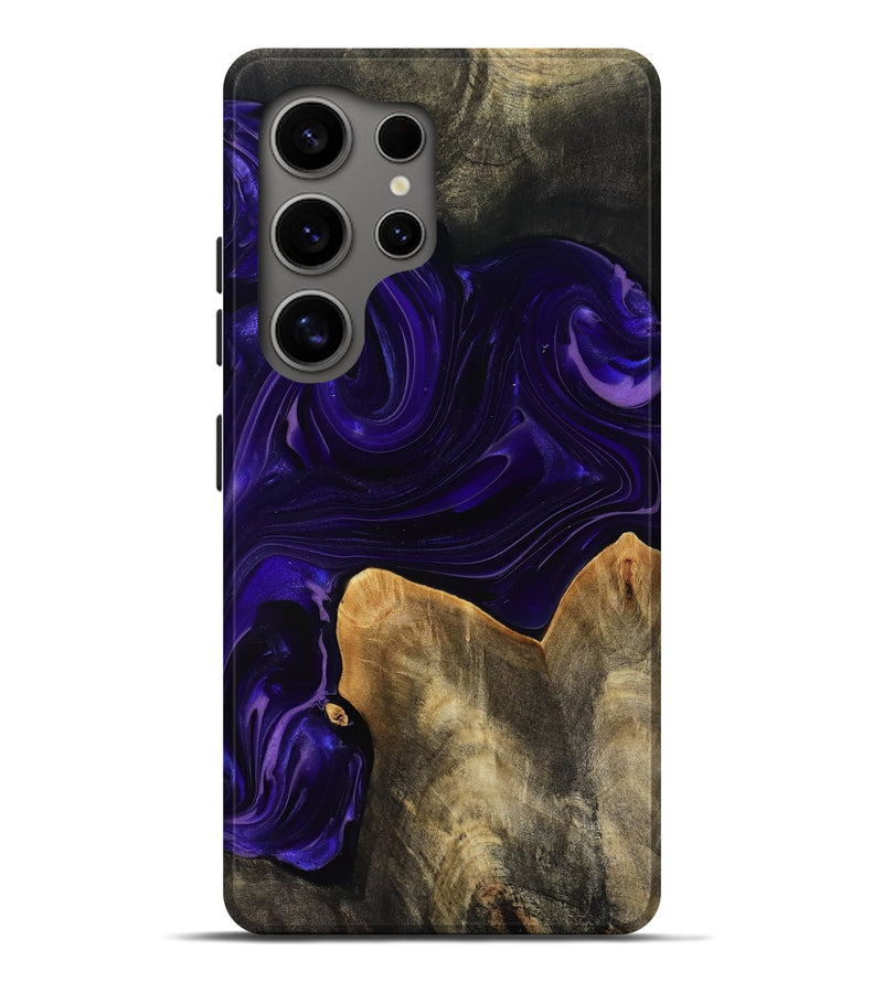 Galaxy S25 Ultra Wood Live Edge Phone Case - Rosia (Purple, 817889)