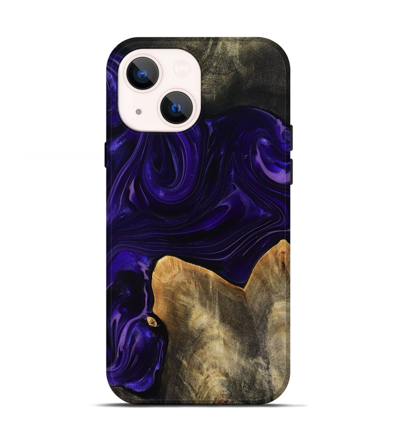 iPhone 13 Wood Live Edge Phone Case - Rosia (Purple, 817889)