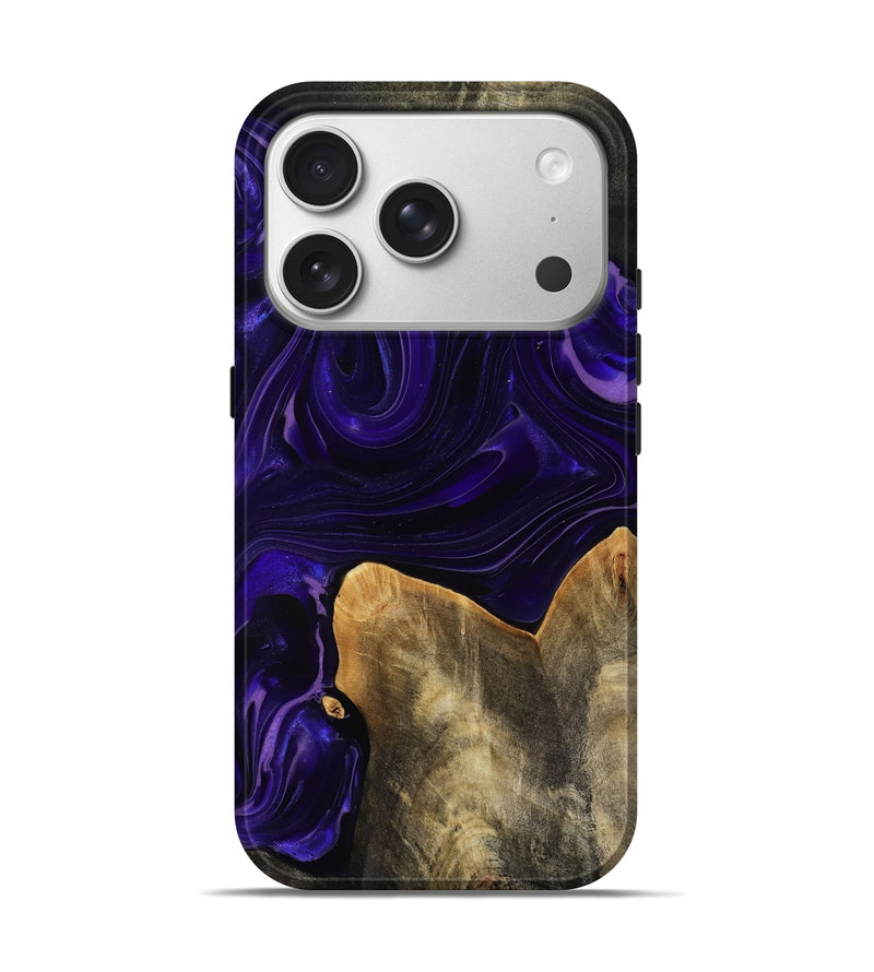 iPhone 17 Pro Wood Live Edge Phone Case - Rosia (Purple, 817889)