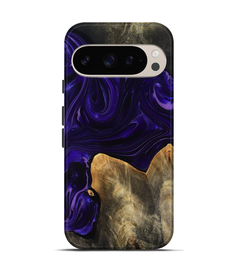 Pixel 9 Wood Live Edge Phone Case - Rosia (Purple, 817889)