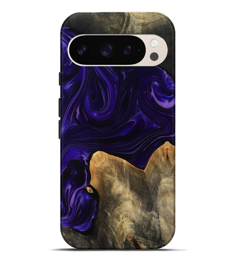 Pixel 9 Pro XL Wood Live Edge Phone Case - Rosia (Purple, 817889)