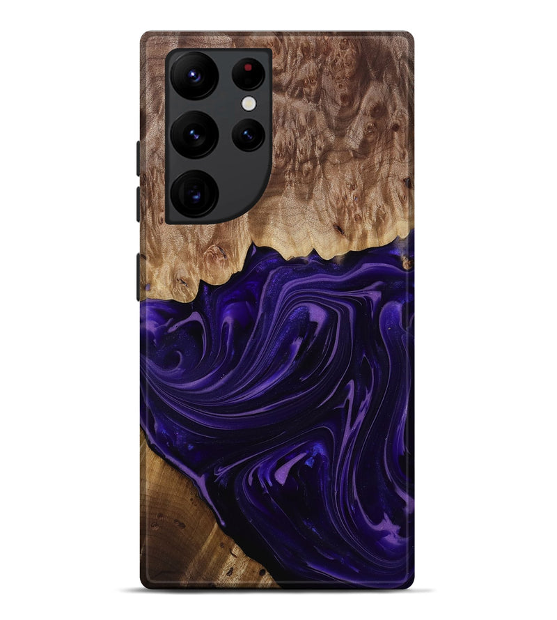 Galaxy S22 Ultra Wood Live Edge Phone Case - Madyson (Purple, 817890)