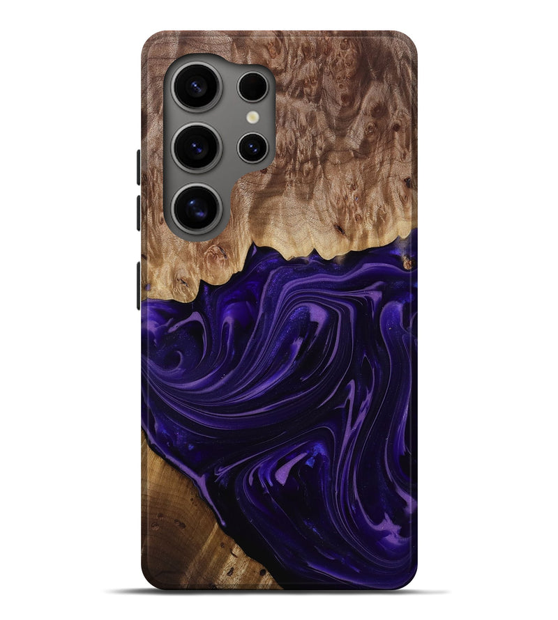 Galaxy S25 Ultra Wood Live Edge Phone Case - Madyson (Purple, 817890)