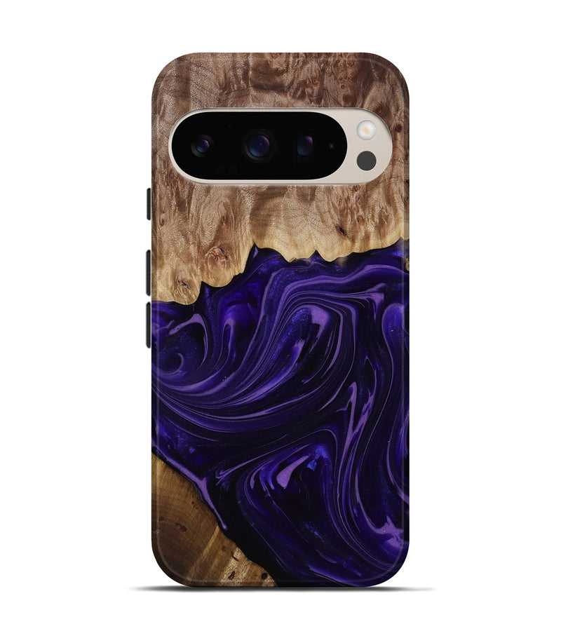 Pixel 10 Pro Wood Live Edge Phone Case - Madyson (Purple, 817890)