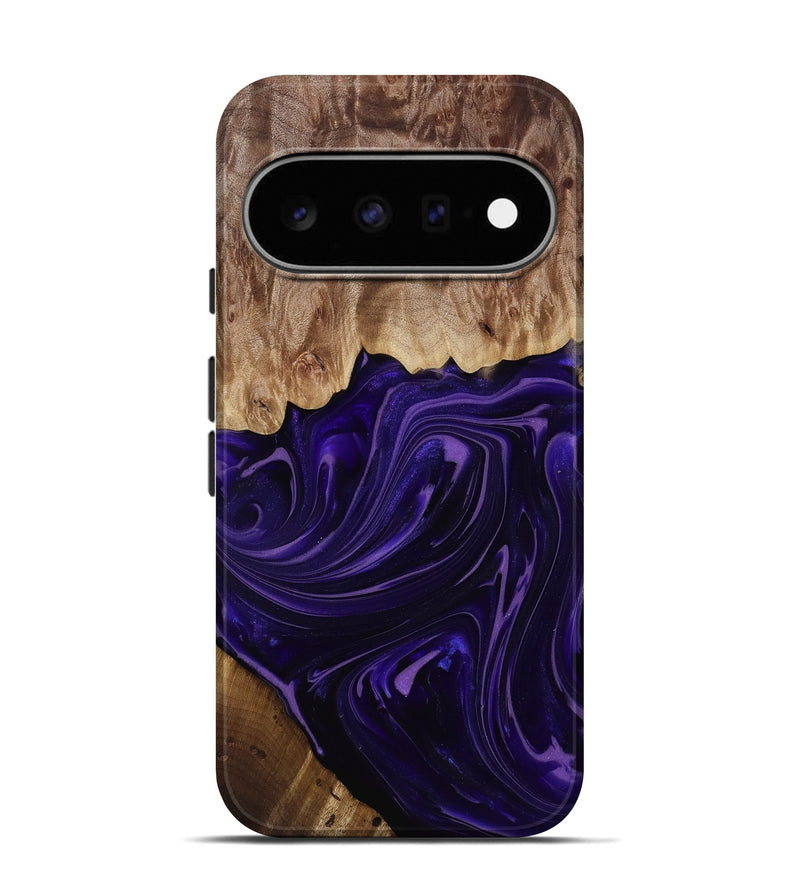 Pixel 11 Pro Wood Live Edge Phone Case - Madyson (Purple, 817890)
