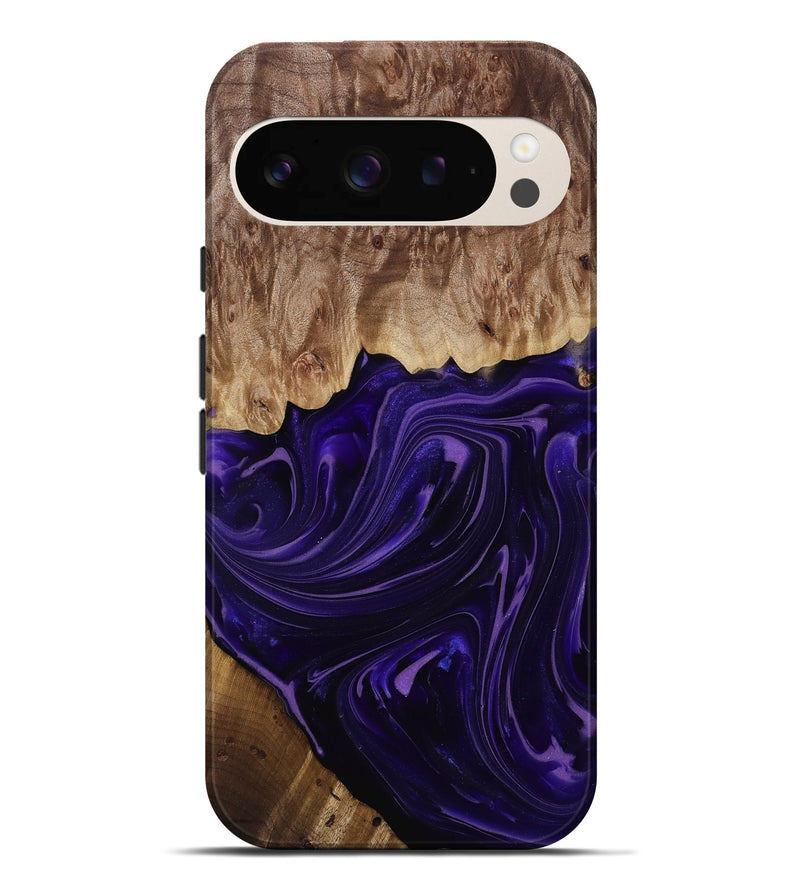 Pixel 9 Pro XL Wood Live Edge Phone Case - Madyson (Purple, 817890)