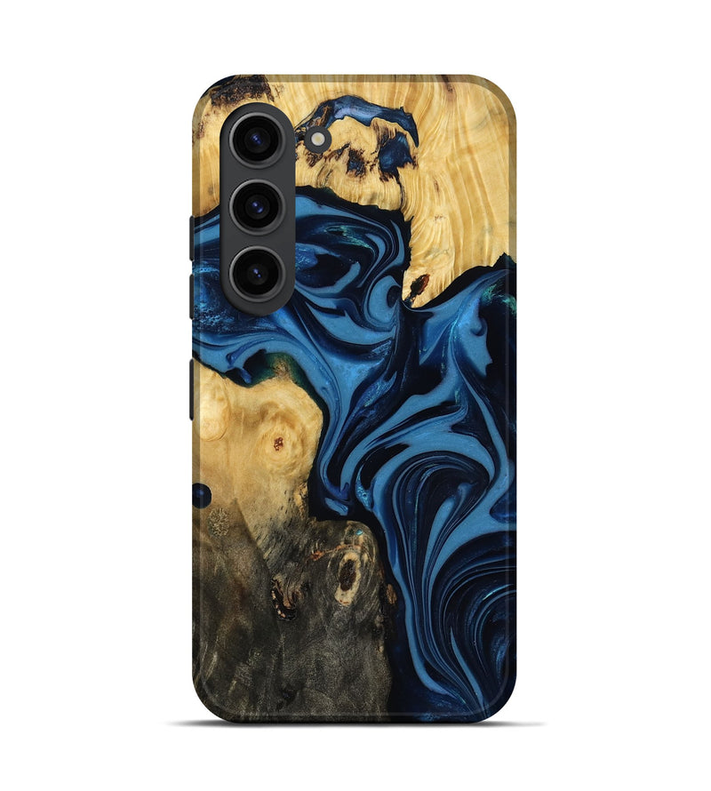 Galaxy S23 Wood Live Edge Phone Case - Carey (Blue, 817894)