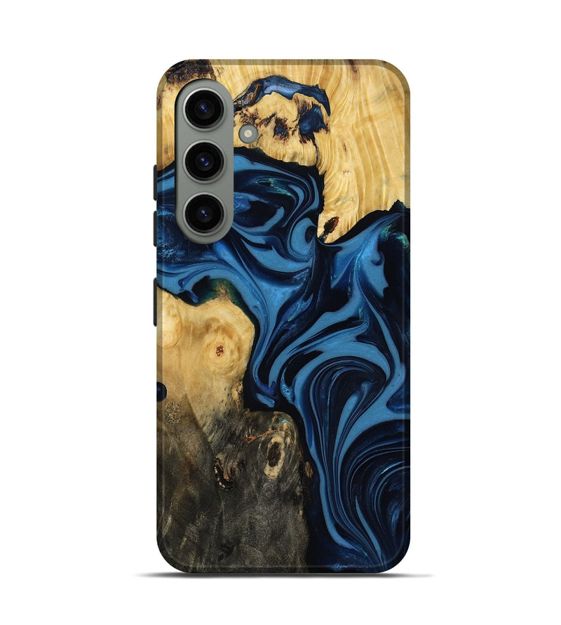 Galaxy S24 Wood Live Edge Phone Case - Carey (Blue, 817894)