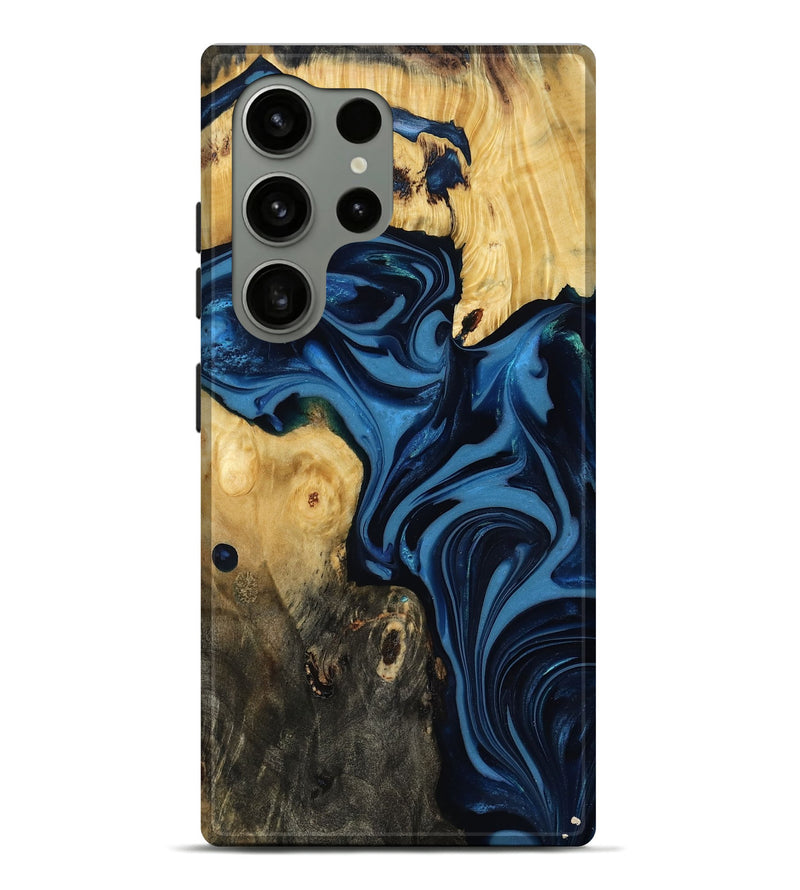 Galaxy S24 Ultra Wood Live Edge Phone Case - Carey (Blue, 817894)