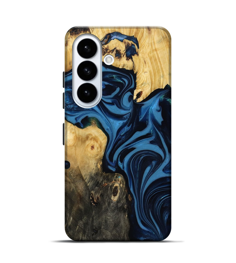 Galaxy S26 Wood Live Edge Phone Case - Carey (Blue, 817894)