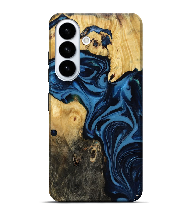 Galaxy S26 Plus Wood Live Edge Phone Case - Carey (Blue, 817894)